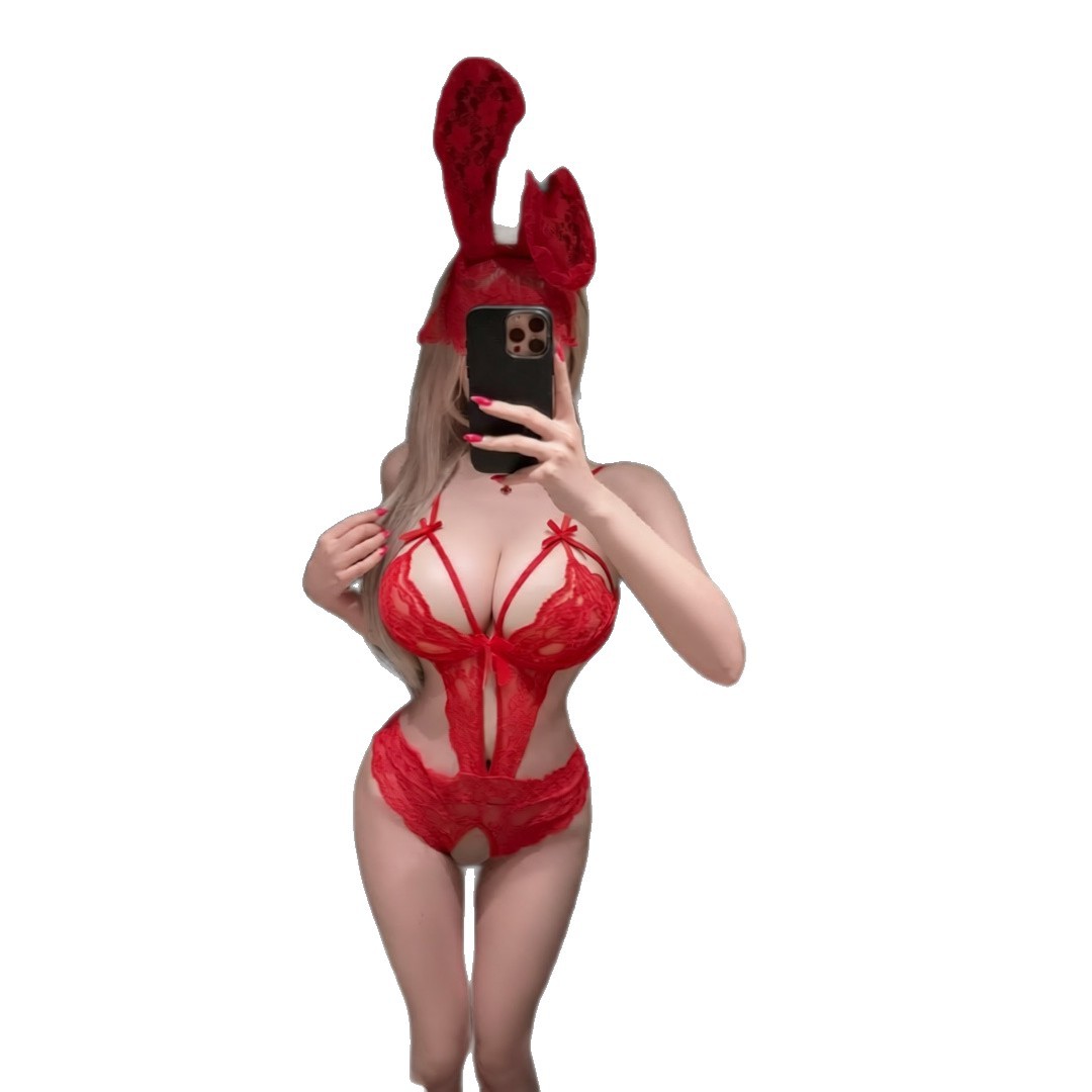 Lemon Story – pure and sensual lace lingerie, see-through designs, high-class bunny girl style one-piece outfit, women’s uniform.
