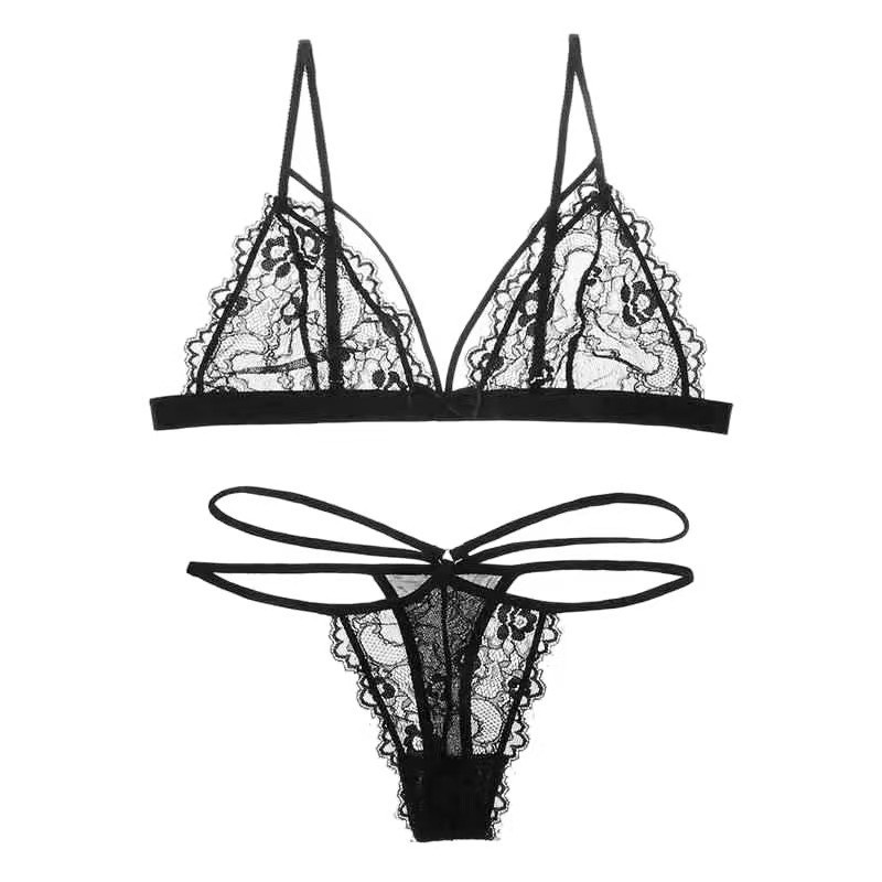 French romantic black lace – sheer, alluring designs; intimate lingerie and pajamas featuring a blend of black and gold lace for an enticing aesthetic.