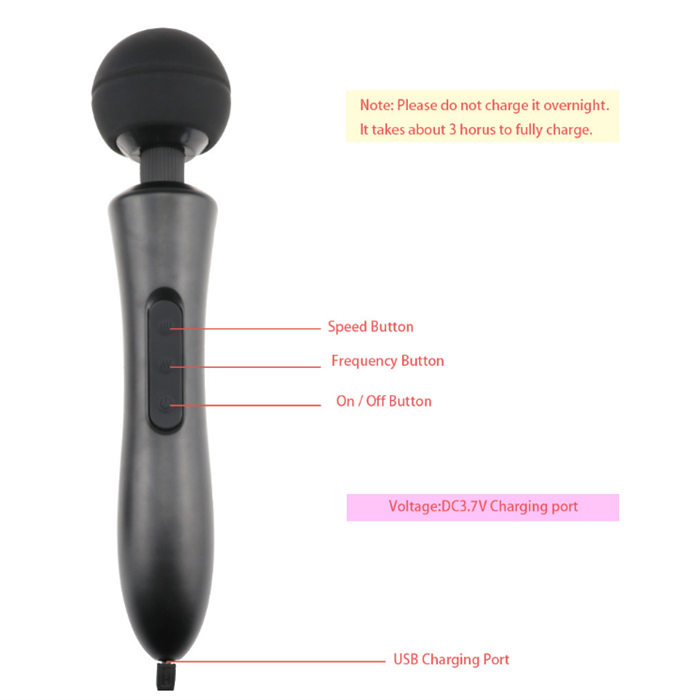 20-speed powerful erotic vibrating masturbation device sex product magic wand massager