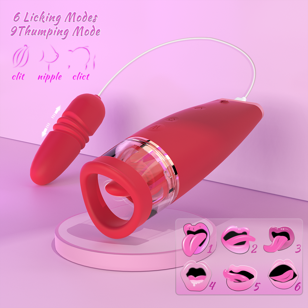 Powerful tongue-licking and g-spot clitoral stimulator, family planning product, pregnancy test