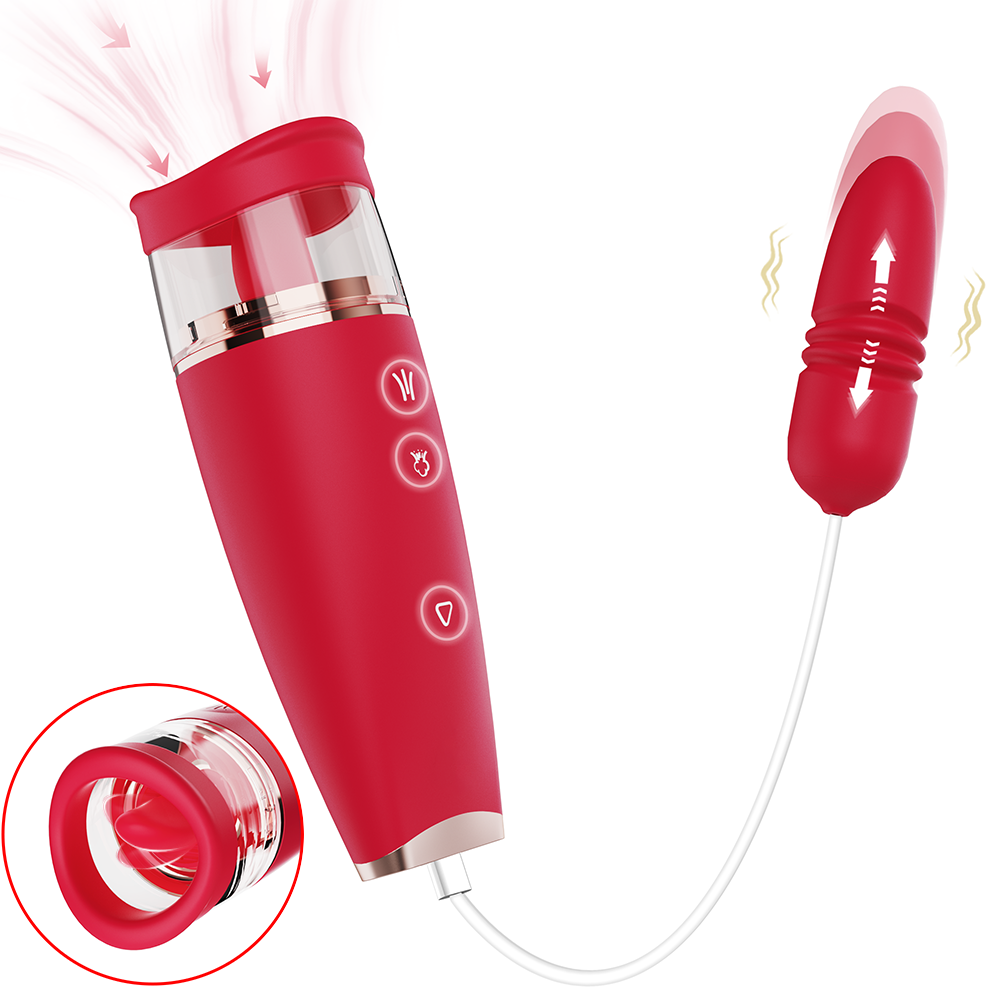 Powerful tongue-licking and g-spot clitoral stimulator, family planning product, pregnancy test