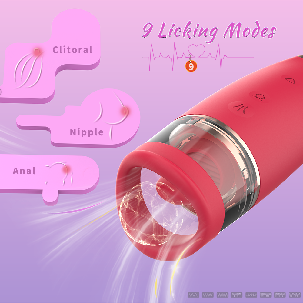 Powerful tongue-licking and g-spot clitoral stimulator, family planning product, pregnancy test