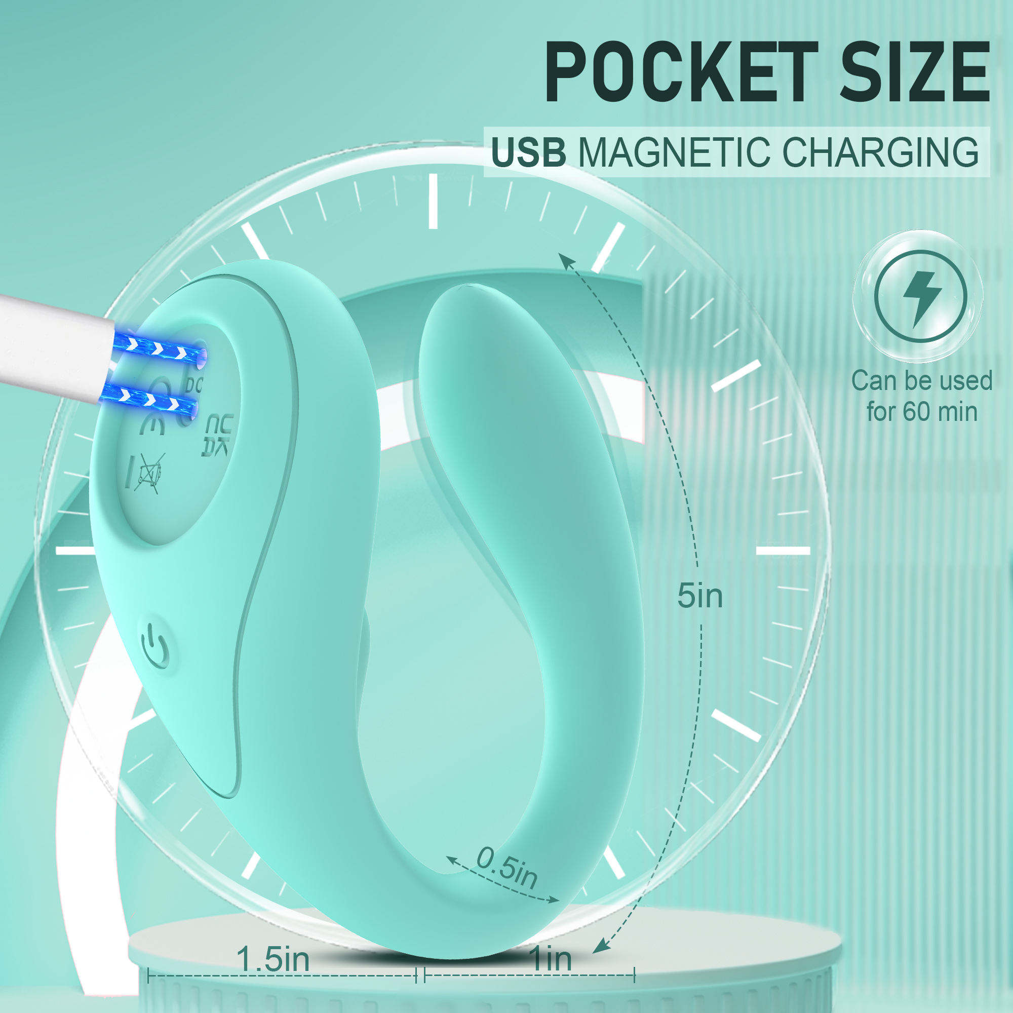 App phone remote control, wearable couple vibrator sex toy - silicone ABS Valentine's Day gift