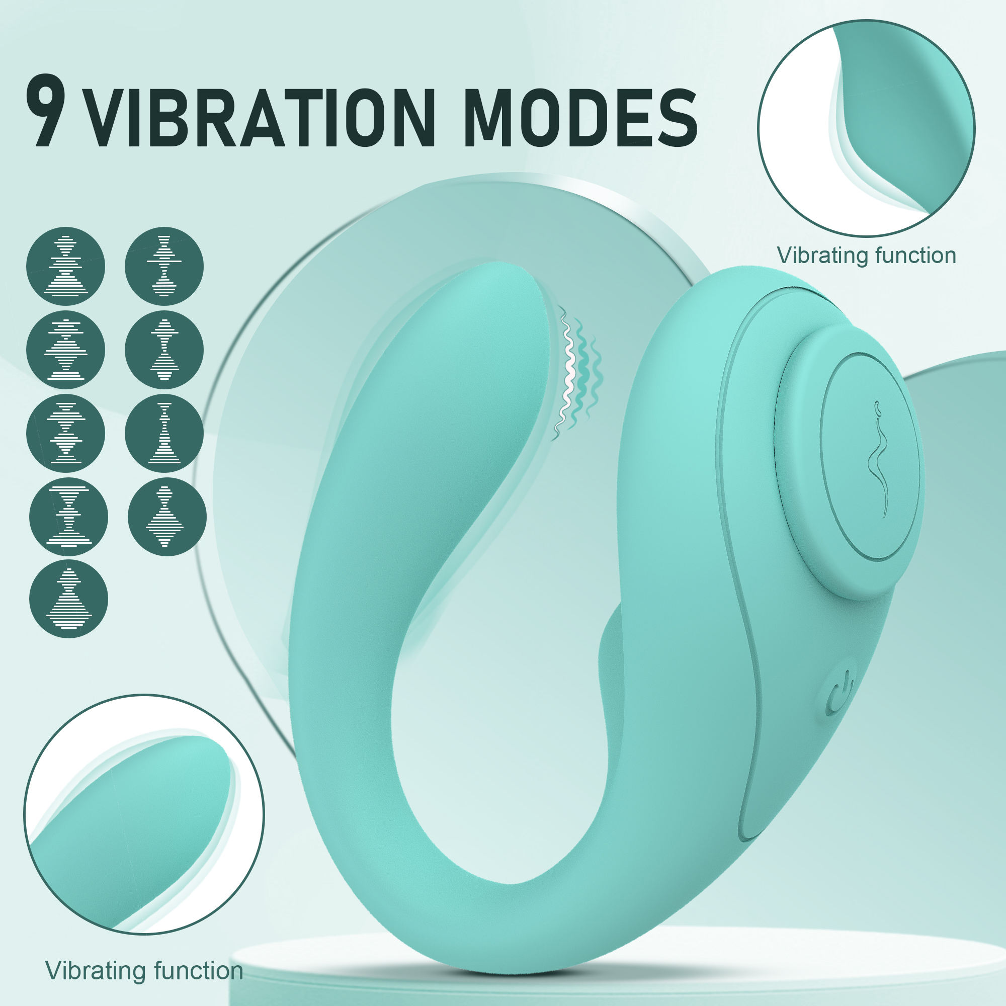 App phone remote control, wearable couple vibrator sex toy - silicone ABS Valentine's Day gift