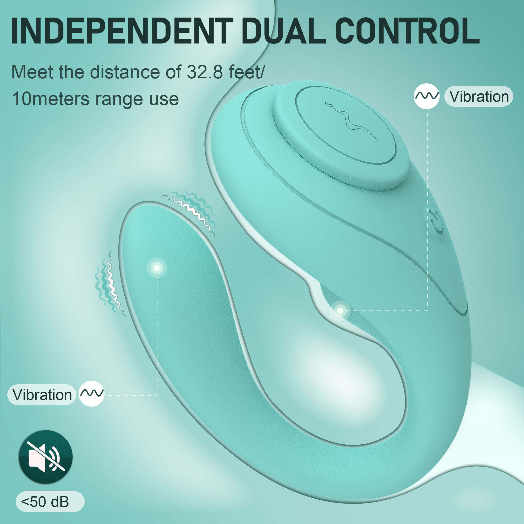 App phone remote control, wearable couple vibrator sex toy - silicone ABS Valentine's Day gift