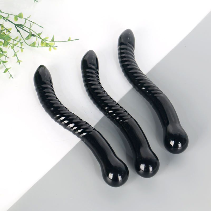Wholesale high-quality crystal rods and black obsidian snake adult toys