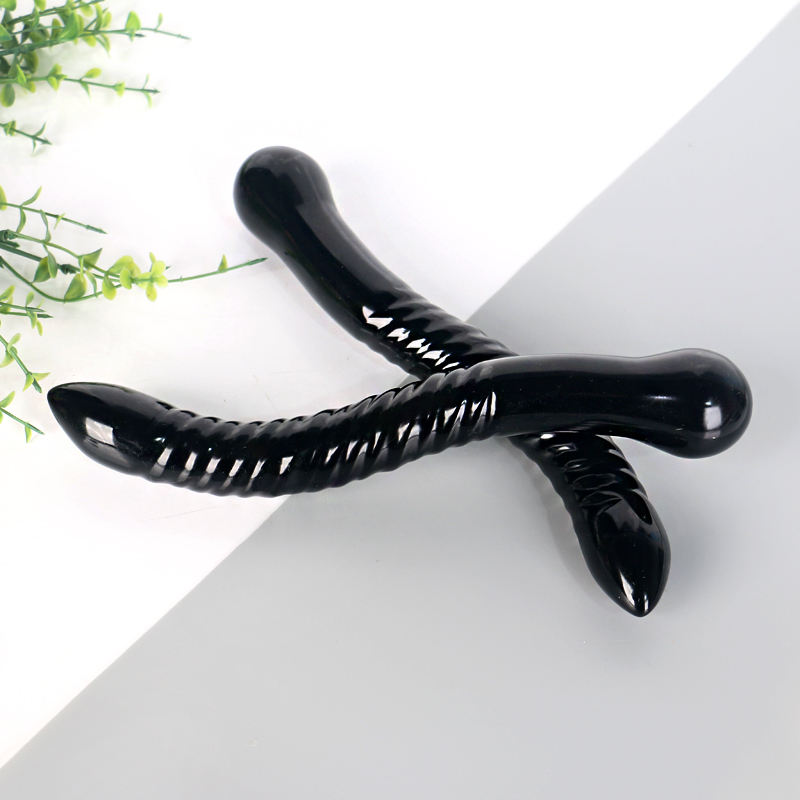 Wholesale high-quality crystal rods and black obsidian snake adult toys
