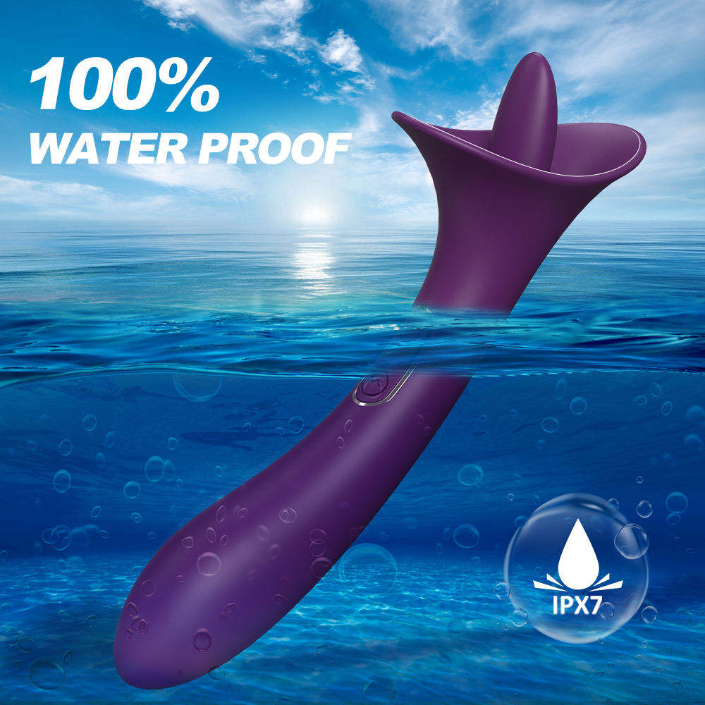 Tongue licking insertion stick female masturbation massage tool