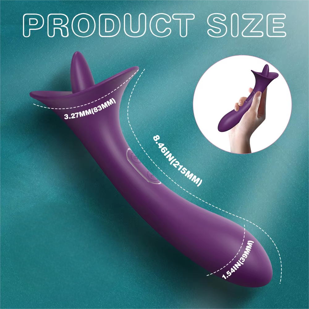 Tongue licking insertion stick female masturbation massage tool