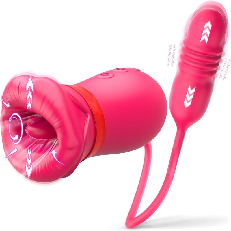 Female tongue licking and sucking massager body care tool