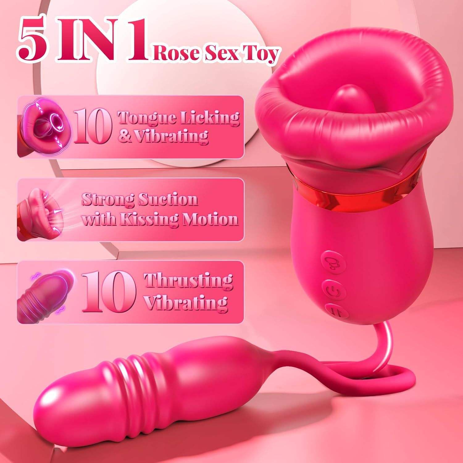 Female tongue licking and sucking massager body care tool