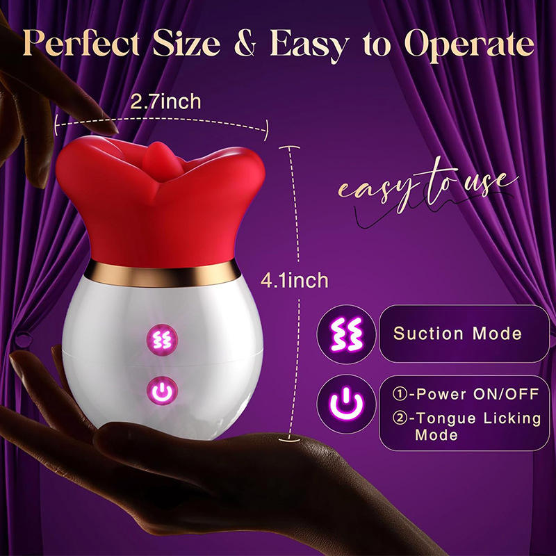 TOWAVE TO-36 360-degree rotating 10-frequency silicone tongue licking vibration massager
