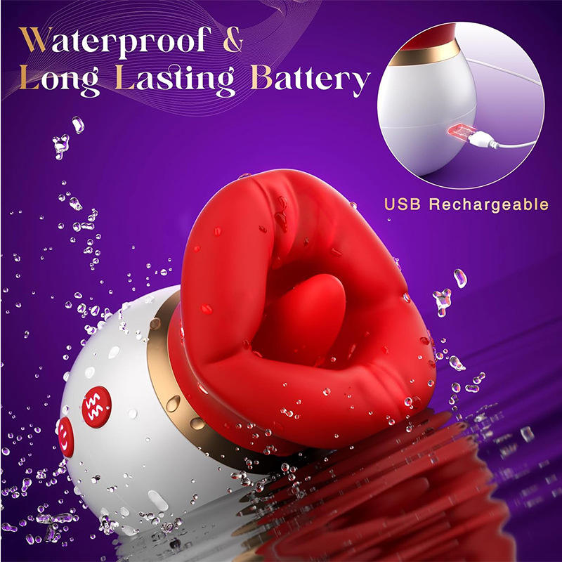 TOWAVE TO-36 360-degree rotating 10-frequency silicone tongue licking vibration massager