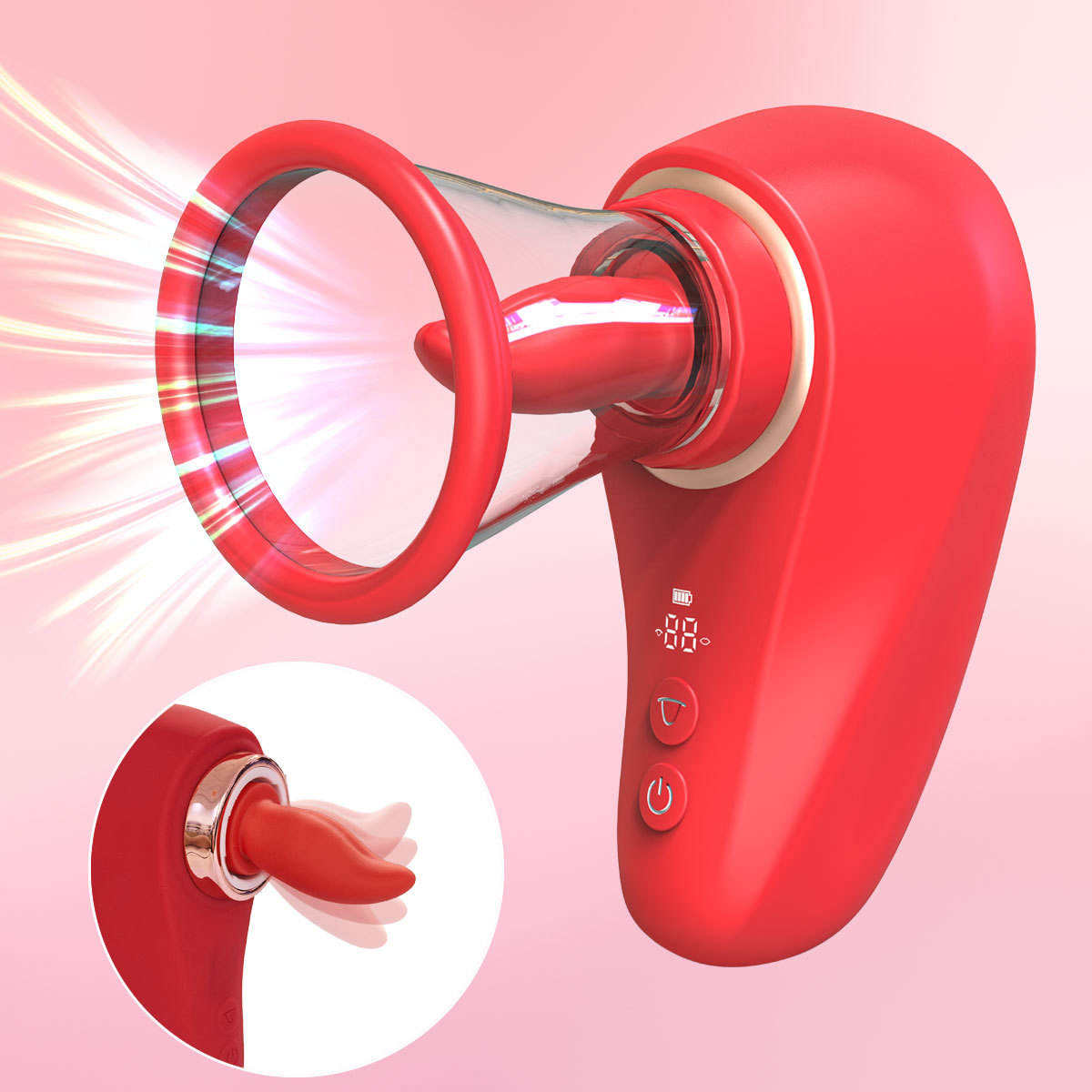 G Tongue Licking Vibrating Rose Vibrator Chest Massager Body Care Tool