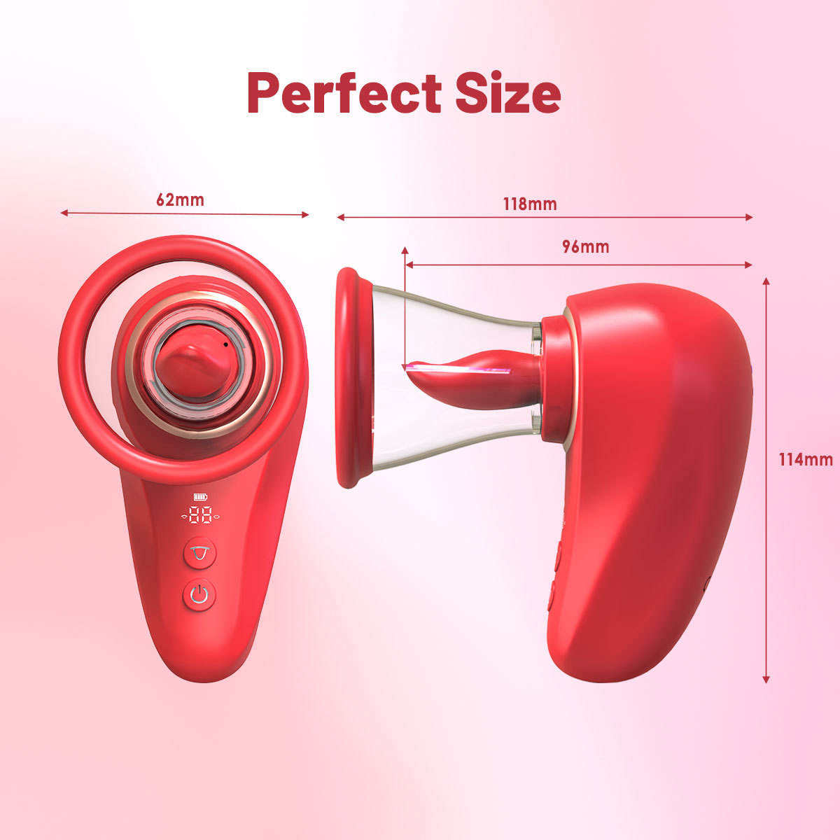 G Tongue Licking Vibrating Rose Vibrator Chest Massager Body Care Tool