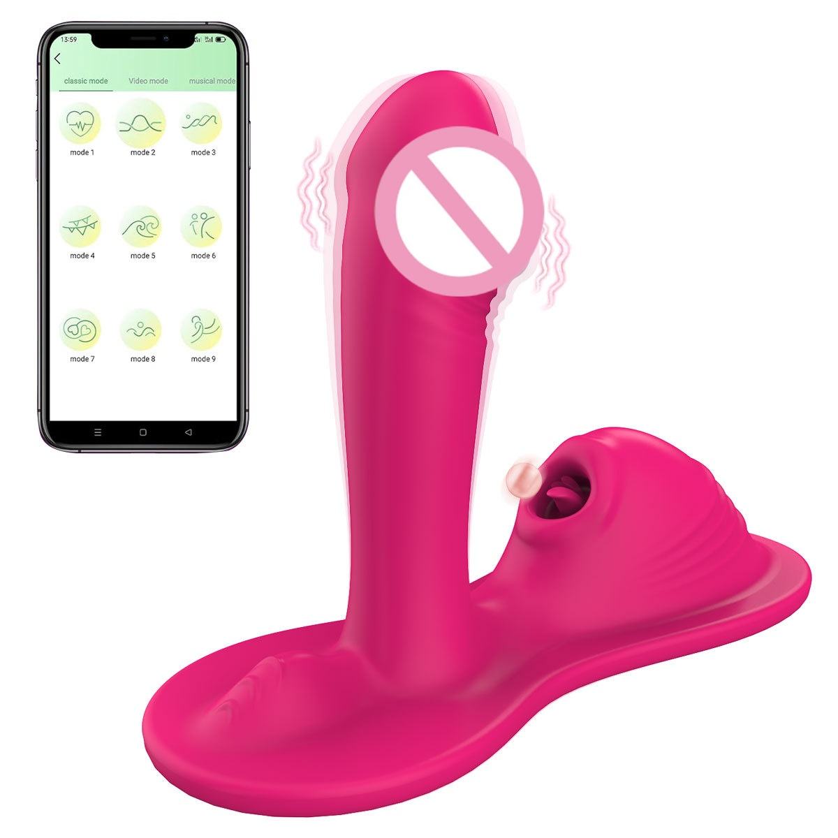 Cushion-style vibrator vibrating massage, tongue licking, masturbator, orgasm G-spot female body massager