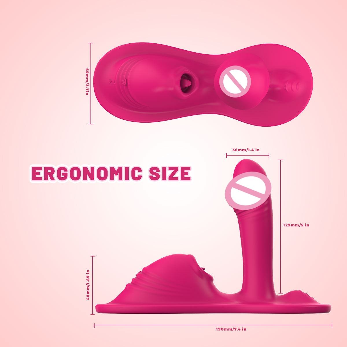 Cushion-style vibrator vibrating massage, tongue licking, masturbator, orgasm G-spot female body massager