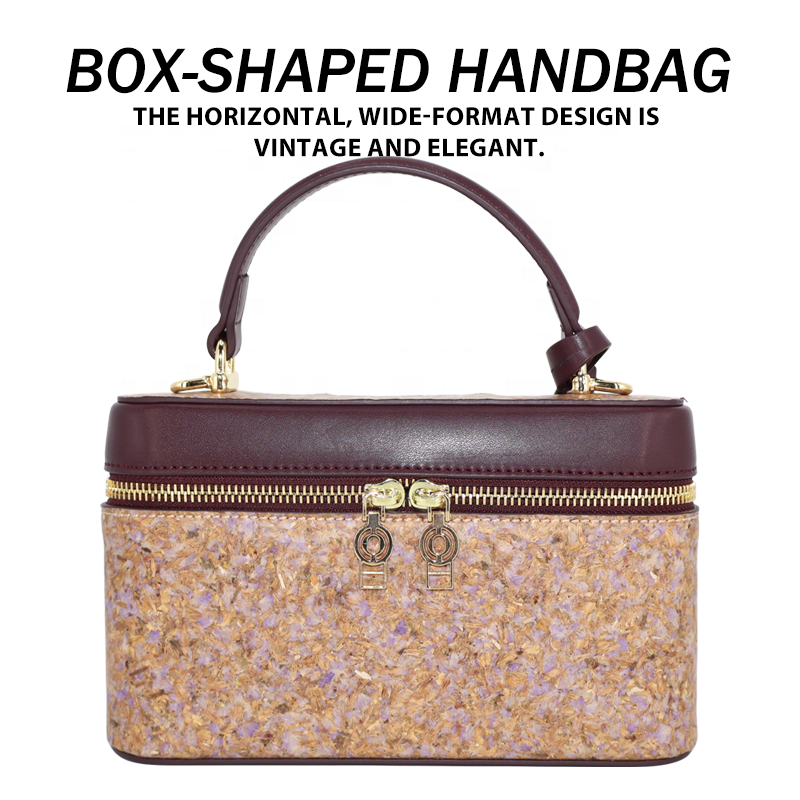 Genuine Leather Boston Bag Vintage Style Crossbody High-End Women's Handbag