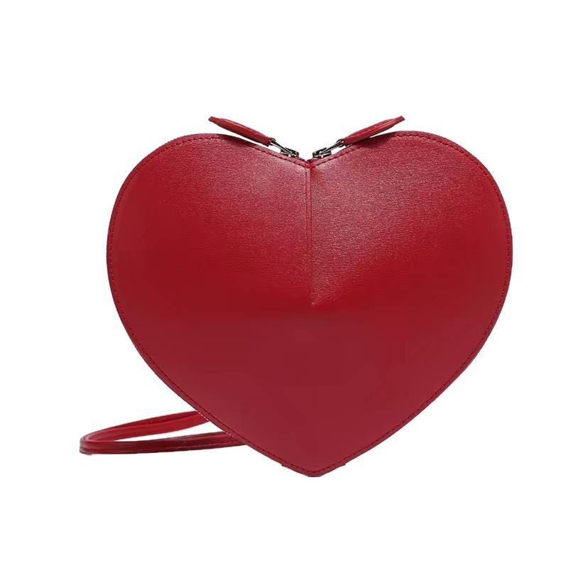 factory custom logo best-selling heart bags, leather gifts, heart-shaped crossbody bags, clutches, women's shoulder bags