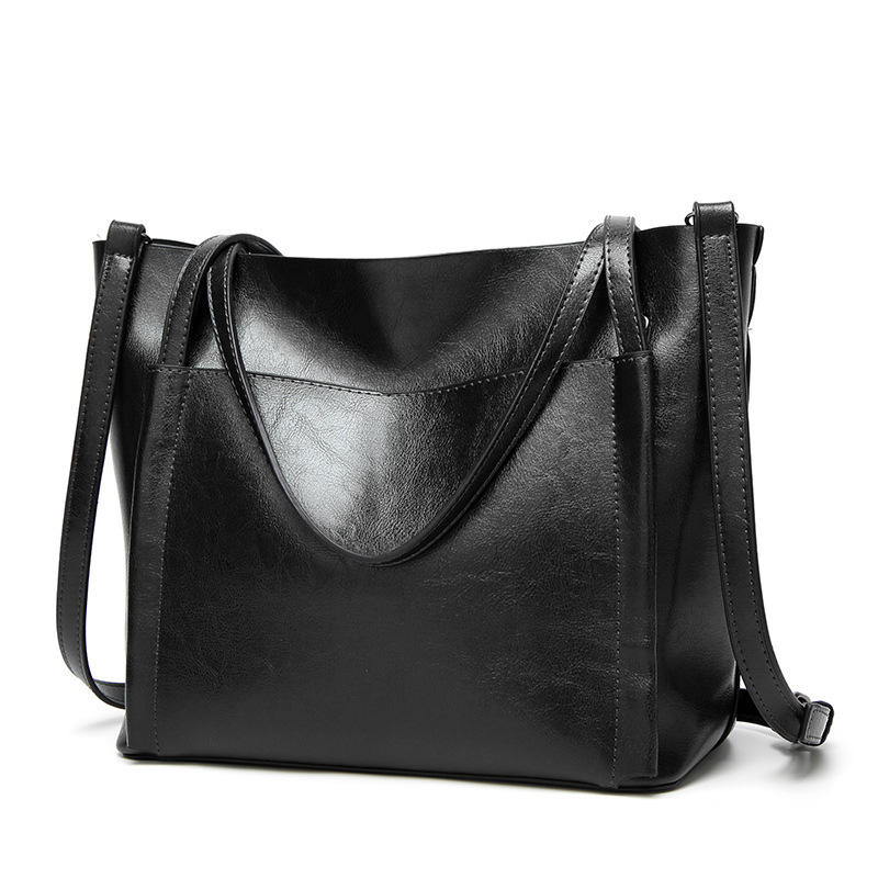 Women's PU leather handbag, patchwork style