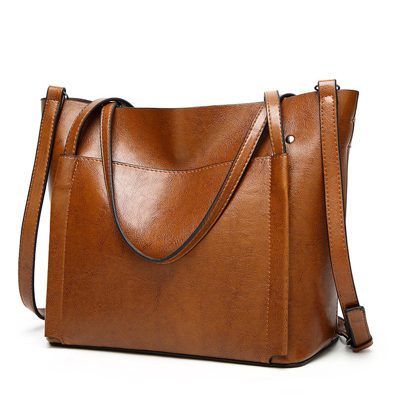 Women's PU leather handbag, patchwork style