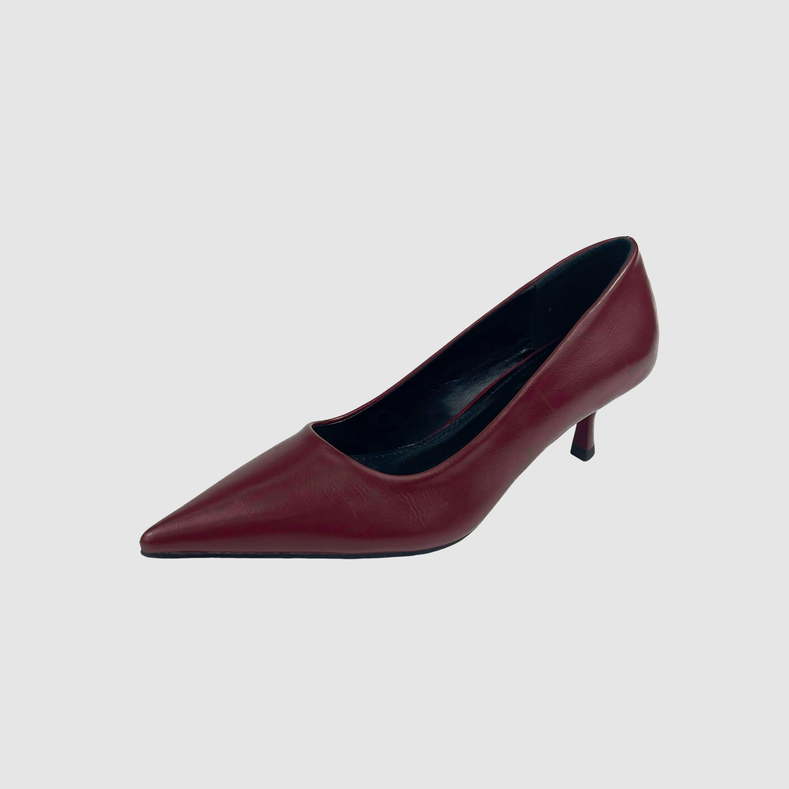 Simple women's stiletto pointed toe high heels, closed-toe/closed-toe low-top closed-toe shoes