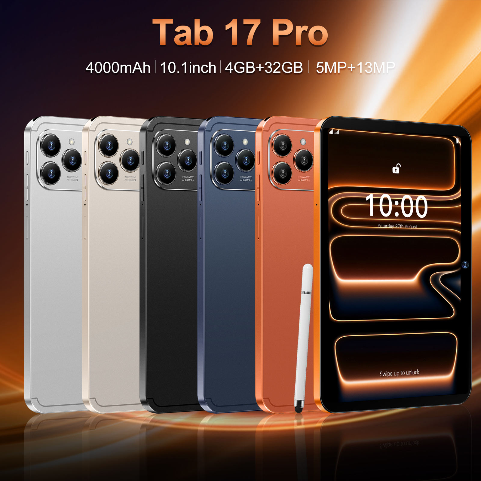 Brand new 10.1-inch smart Android MTK tablet, portable 5G GSM WiFi octa-core 4GB 32GB business service tablet with keyboard pen