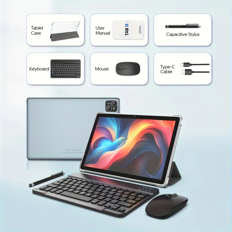 Android LCD Monitor 10.1-inch 8GB Memory 128GB Read-Only Storage 8000mAh Battery Adult Tablet