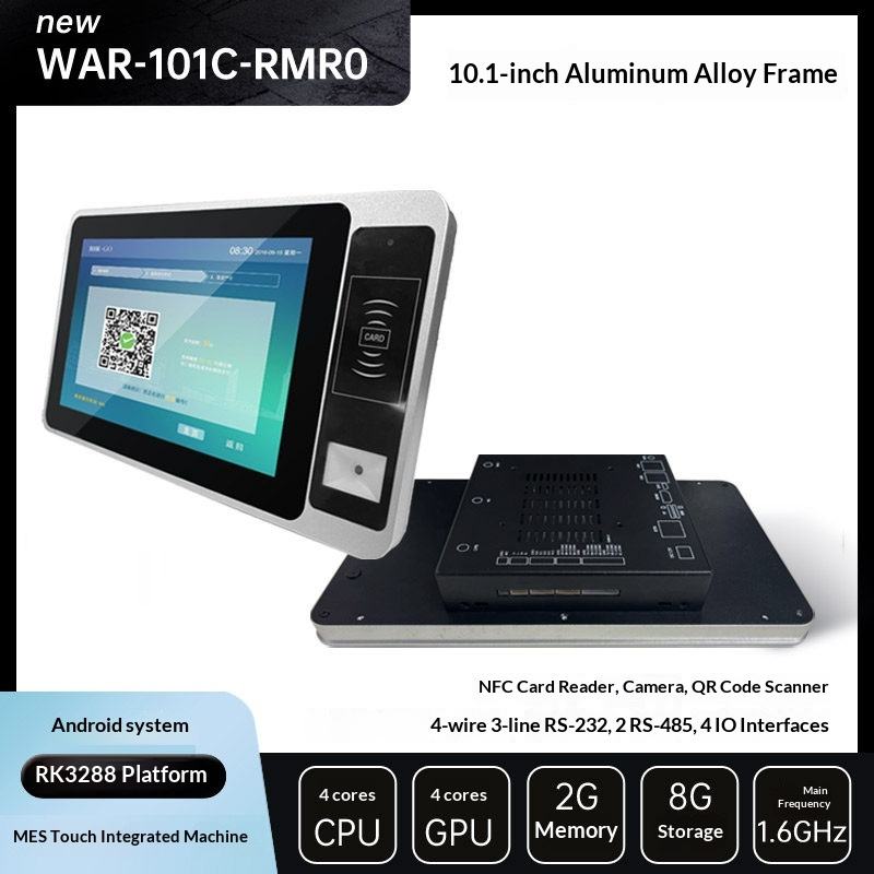 10.1-inch Android ESOP Industrial All-in-One MES Tablet Panel Capacitive Touchscreen Digital Signage Tablet Flue Gas Detector
