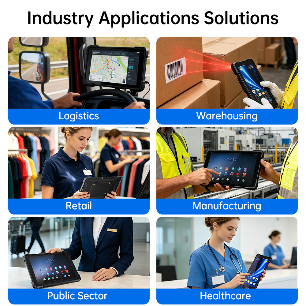 10.1-inch Android industrial-grade rugged tablet, IP67 waterproof, 8GB+128GB NFC PDA handheld 1D/2D barcode scanner, infrared device