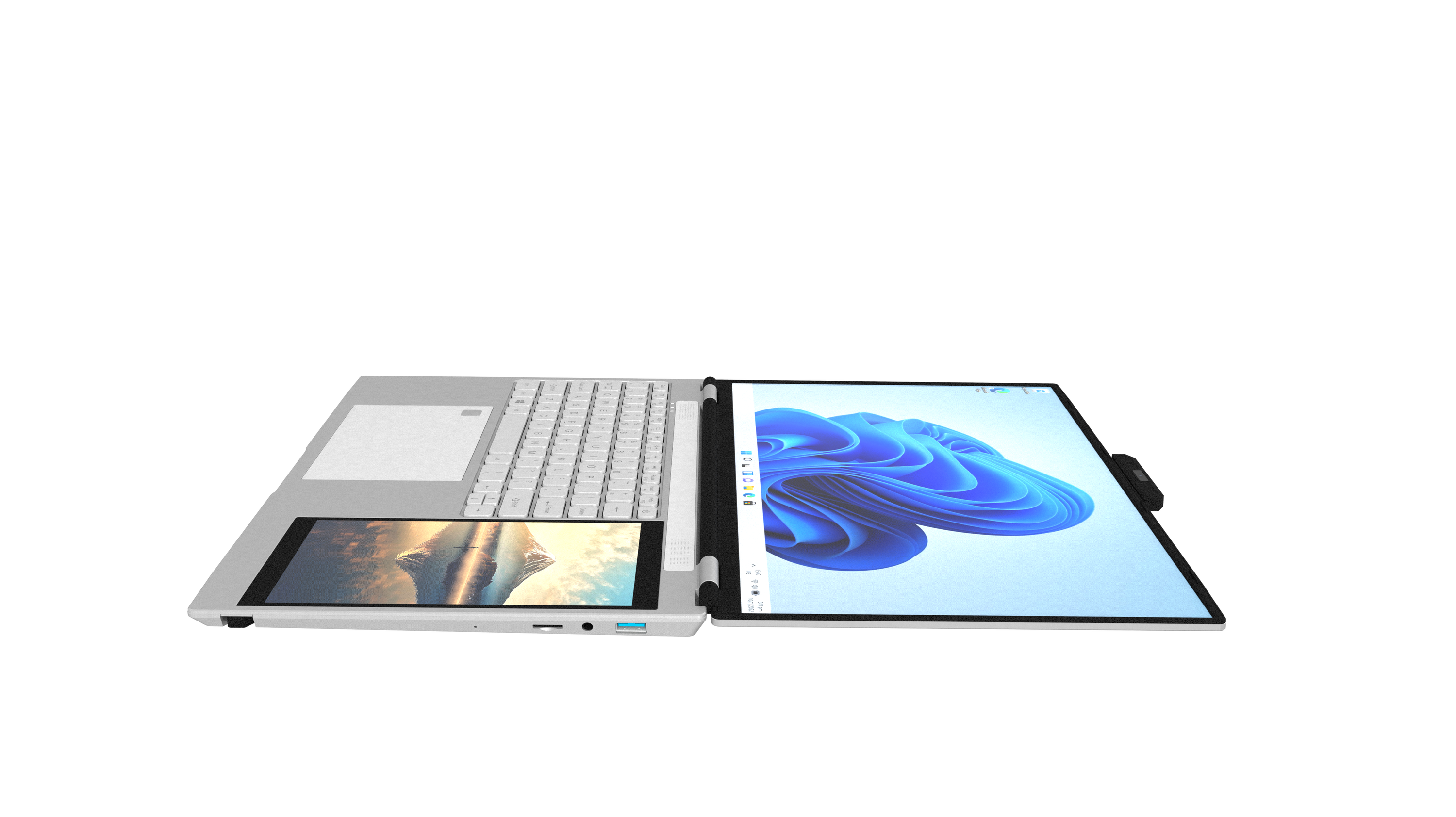 new brand computers: factory cheapest N95 dual-screen 15.6" + 7" laptop business laptop win 11 Intel DDR4 16GB 1TB solid-state drive