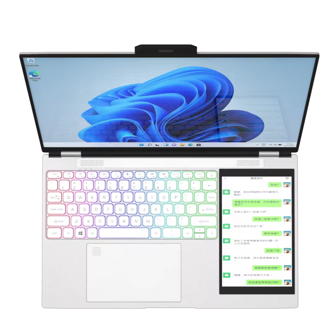 new brand computers: factory cheapest N95 dual-screen 15.6" + 7" laptop business laptop win 11 Intel DDR4 16GB 1TB solid-state drive
