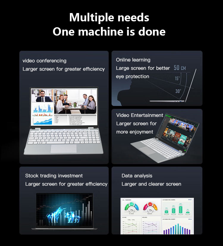 12-inch PC Win11 15.6-inch 16GB RAM 512GB ROM Business laptop Brand new laptop portable